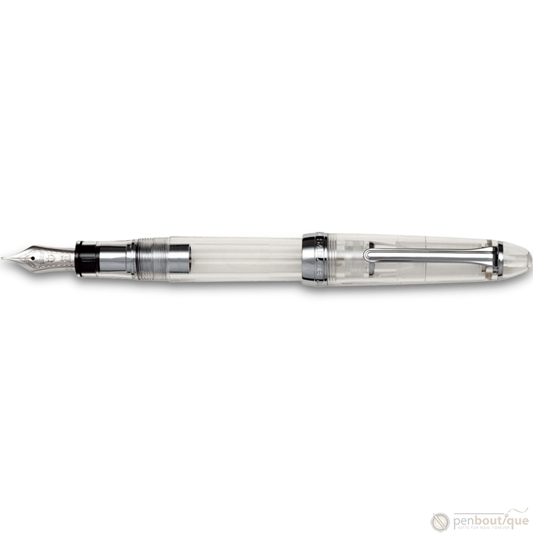 Sailor 1911L Fountain Pen -Sliver Trim - Transparent - Pen Boutique Ltd