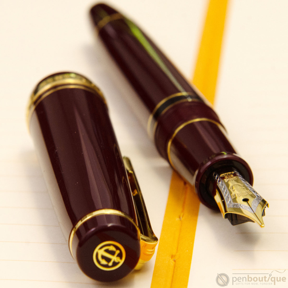 Sailor Professional Gear Fountain Pen - Realo - Maroon/Gold - Pen Boutique Ltd