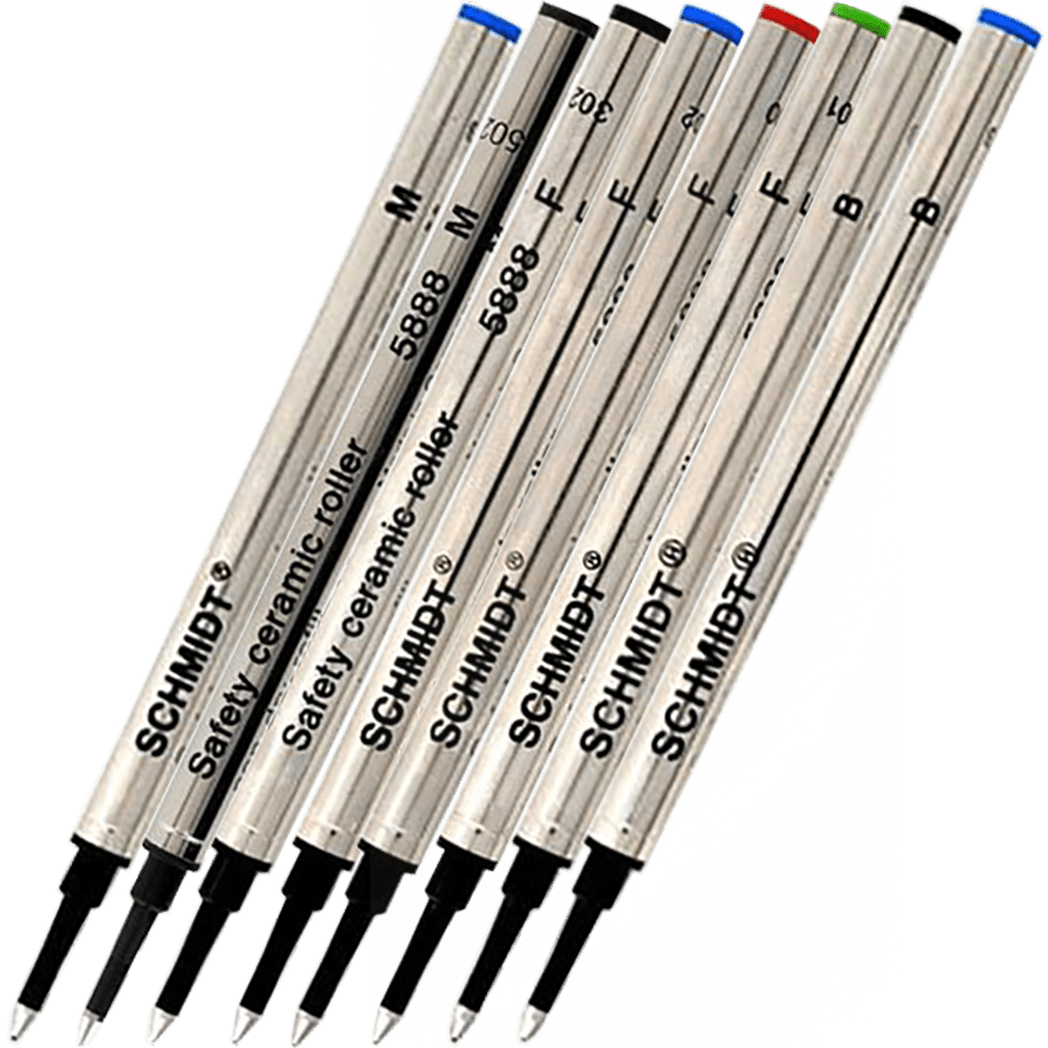 Schmidt Safety Ceramic Rollerball Metal Tube Refill-6pkt - Pen Boutique Ltd