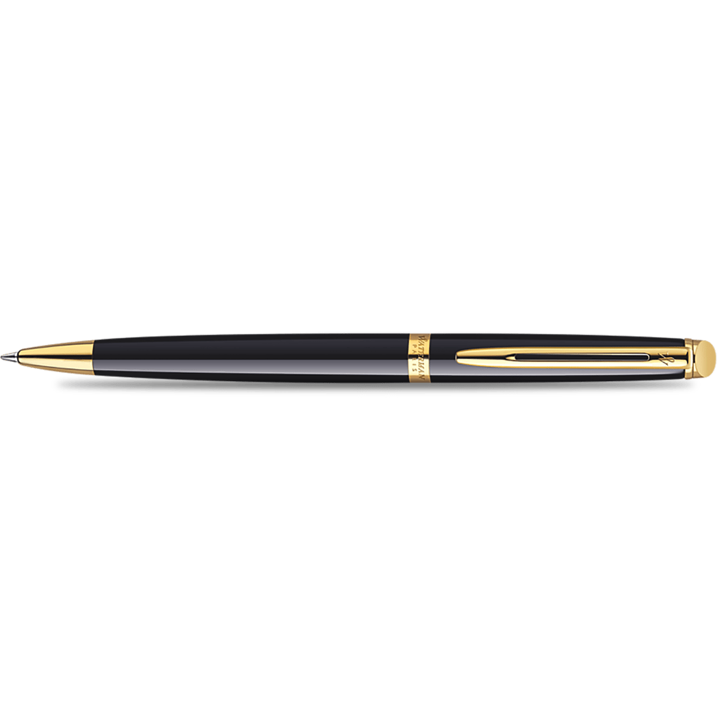 Waterman Hemisphere Ballpoint Pen - Black - Gold Trim - Pen Boutique Ltd