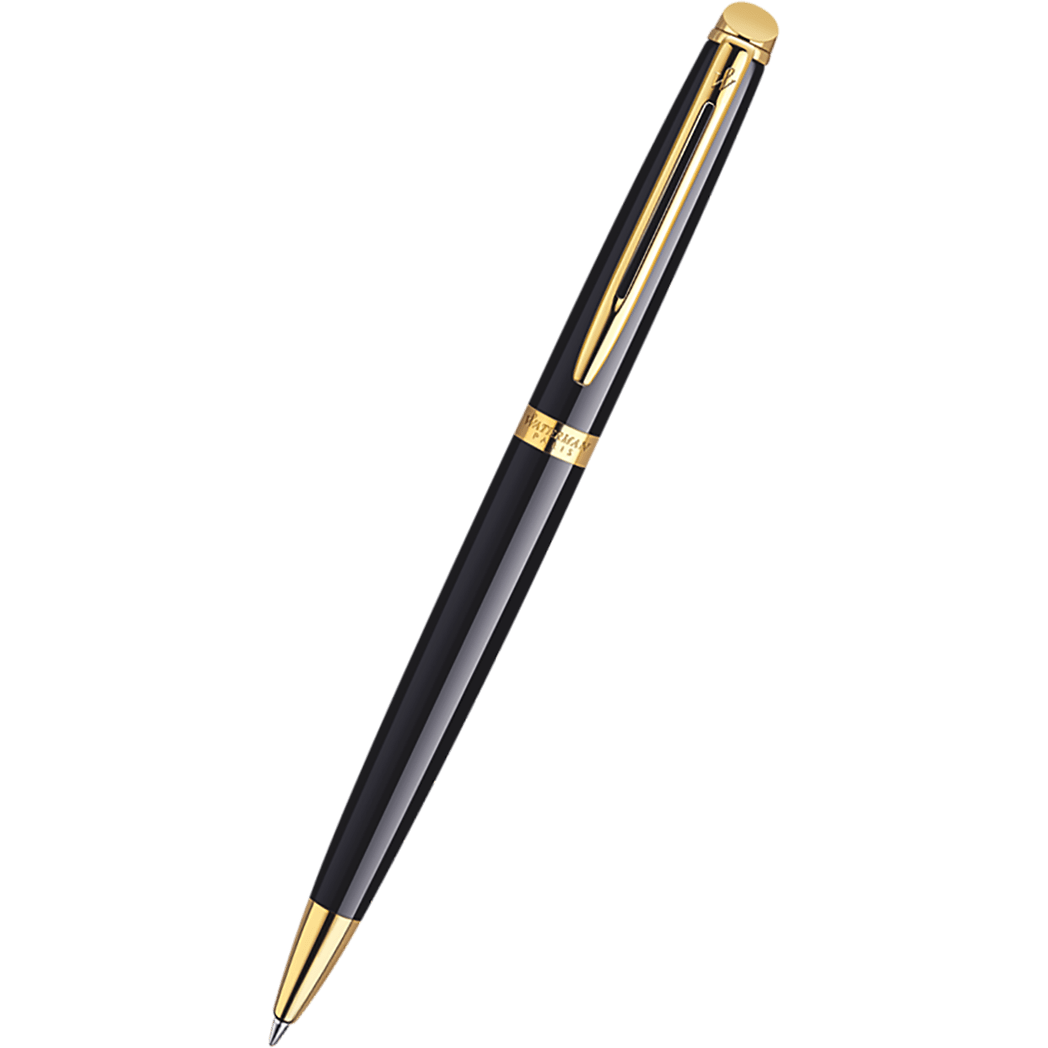Waterman Hemisphere Ballpoint Pen - Black - Gold Trim - Pen Boutique Ltd