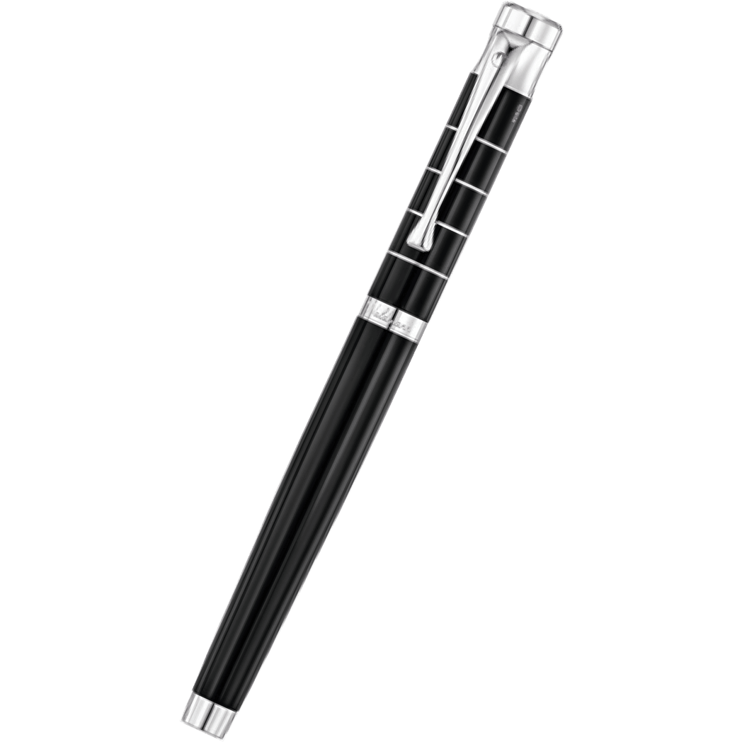 Waldmann Tango Rollerball Pen - Black - Ring Pattern - Pen Boutique Ltd