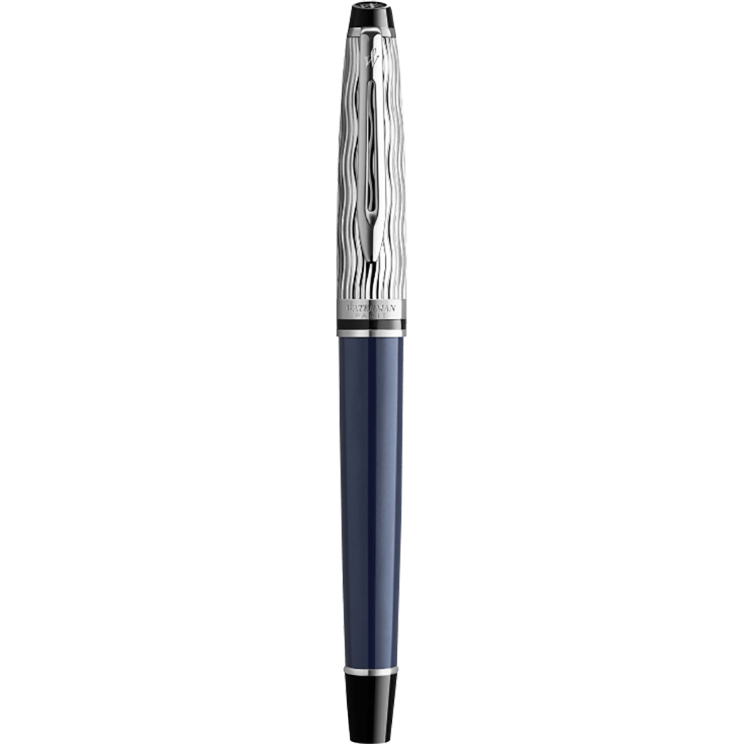 Waterman Expert L'Essence du Bleu Rollerball Pen - Metal & Blue - Pen Boutique Ltd