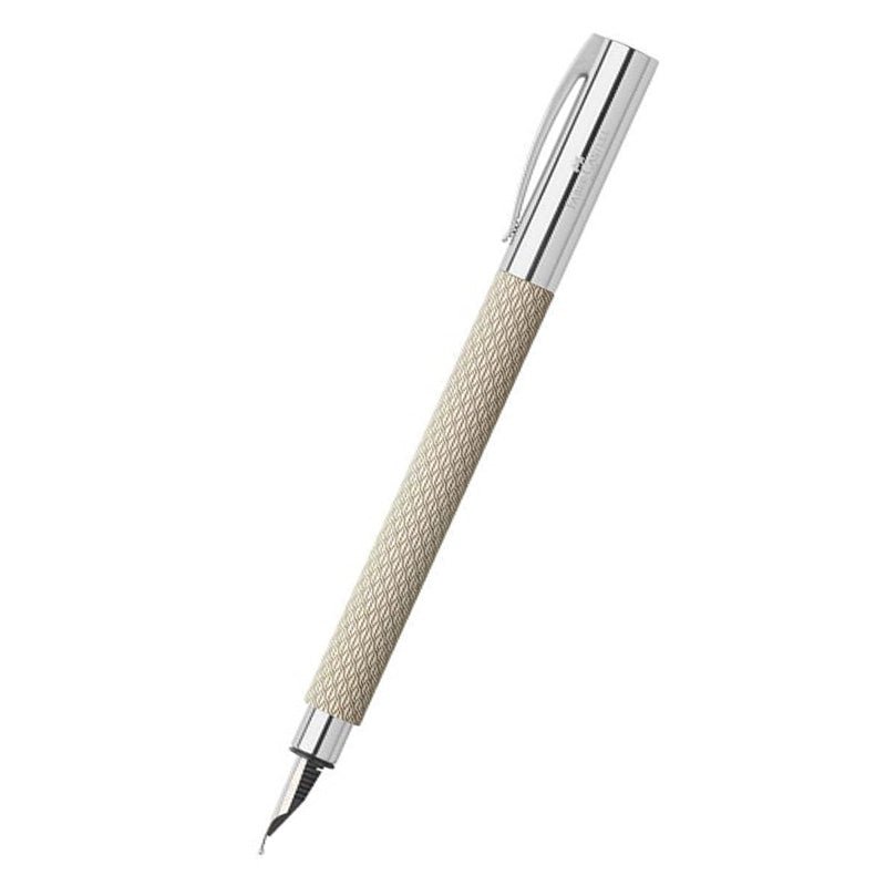 Faber-Castell Ambition Fountain Pen - OpArt White Sand - Medium - Pen Boutique Ltd