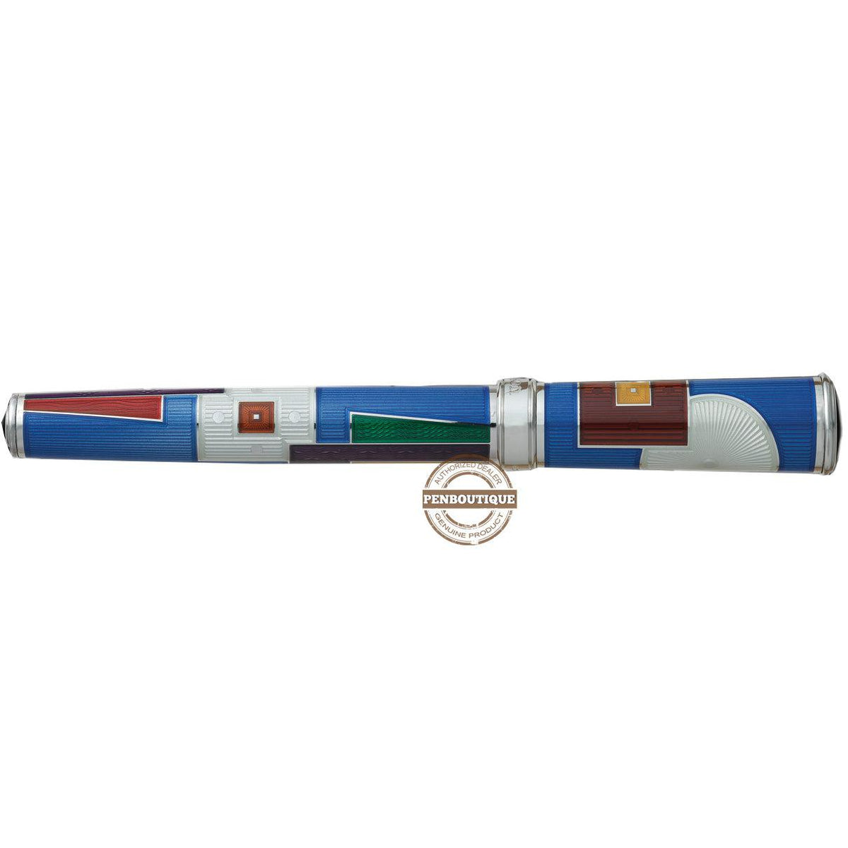 David Oscarson 15th Anniversary/American Art Deco Fountain Pen -Translucent Sapphire - Pen Boutique Ltd