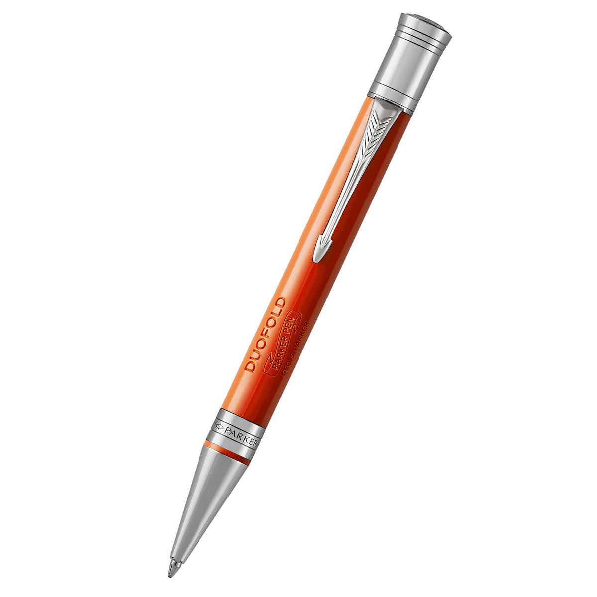 Parker Duofold Ballpoint Pen - Classic Big Red Vintage - Chrome Trim - Pen Boutique Ltd