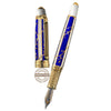 David Oscarson Trellis Fountain Pen - Limited Edition - Sapphire & White/18k YG Vermeil - Pen Boutique Ltd