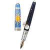 David Oscarson Celestial Fountain Pen - Limited Edition - Azure Blue Golden Yellow - Pen Boutique Ltd
