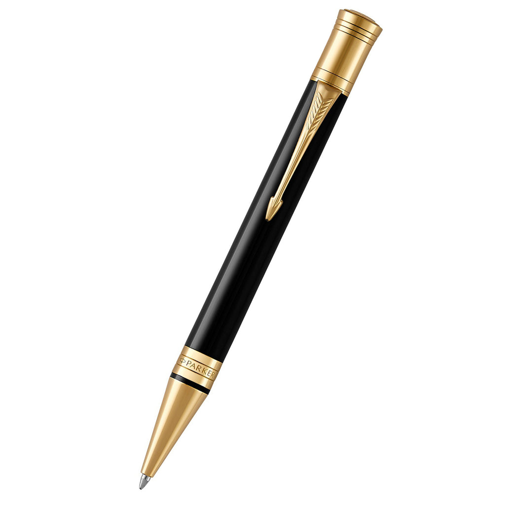 Parker Duofold Ballpoint Pen - Classic Black - Gold Trim - Pen Boutique Ltd