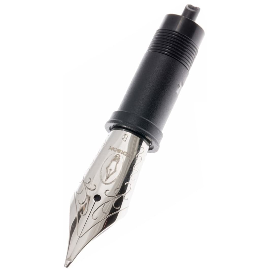 Edison Fountain Pen Steel Polished 6 Nib - Broad - Pen Boutique Ltd