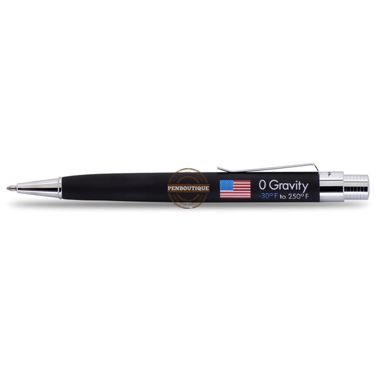 Fisher Space Black Rubber Finish Zero Gravity Ballpoint Pen - Pen Boutique Ltd