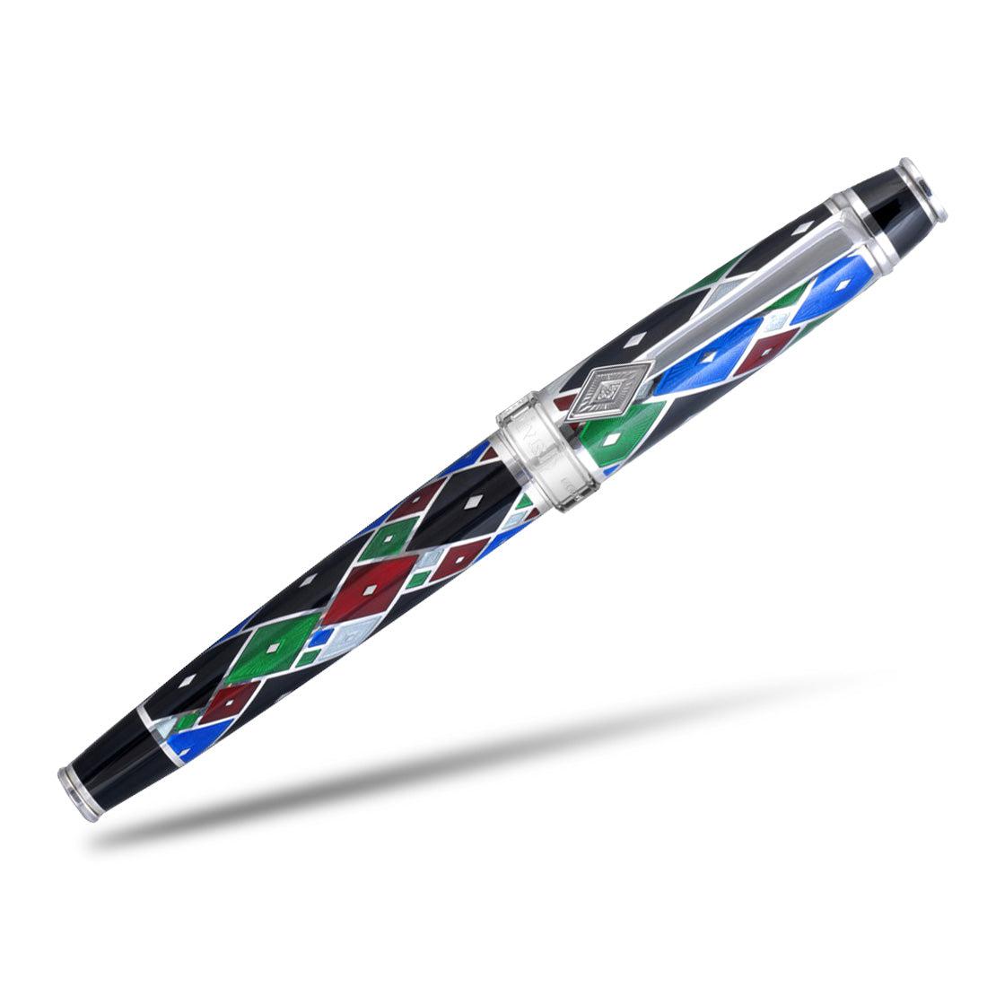 David Oscarson Harlequin Rollerball Pen - Opaque Black/Onyx - Pen Boutique Ltd