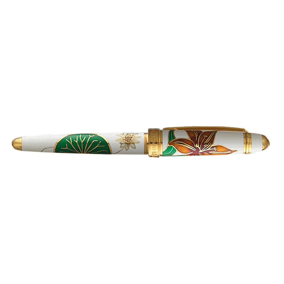 David Oscarson Lily Rollerball Pen - White, Saffron, Citrine, Ruby and Emerald - Pen Boutique Ltd