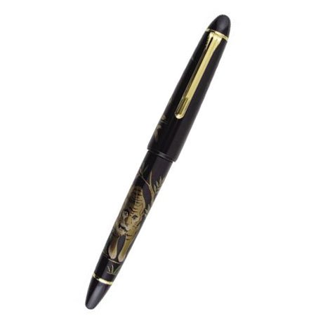 Sailor Maki-E Endangered Mammals Tiger Black Fountain Pen - Pen Boutique Ltd