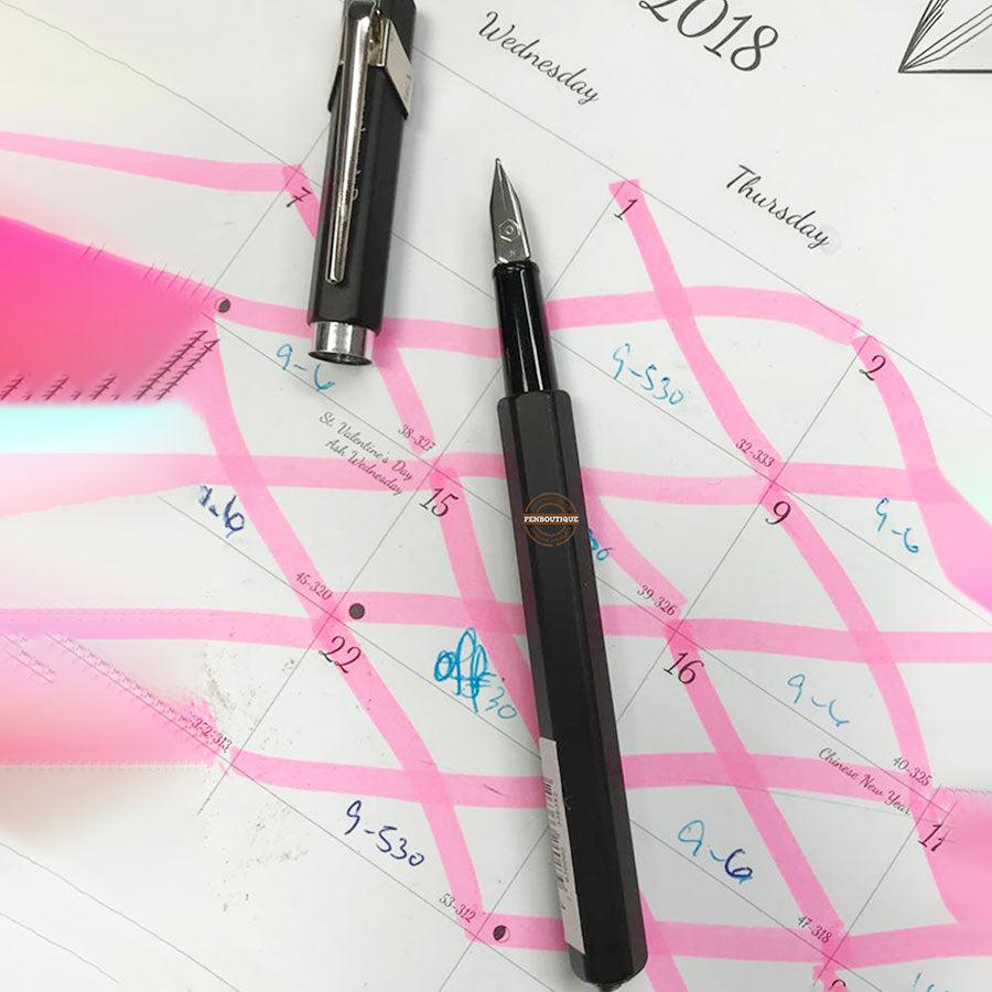 Caran D' Ache 849 Metal Fountain Pen - Black - Medium Nib - Pen Boutique Ltd