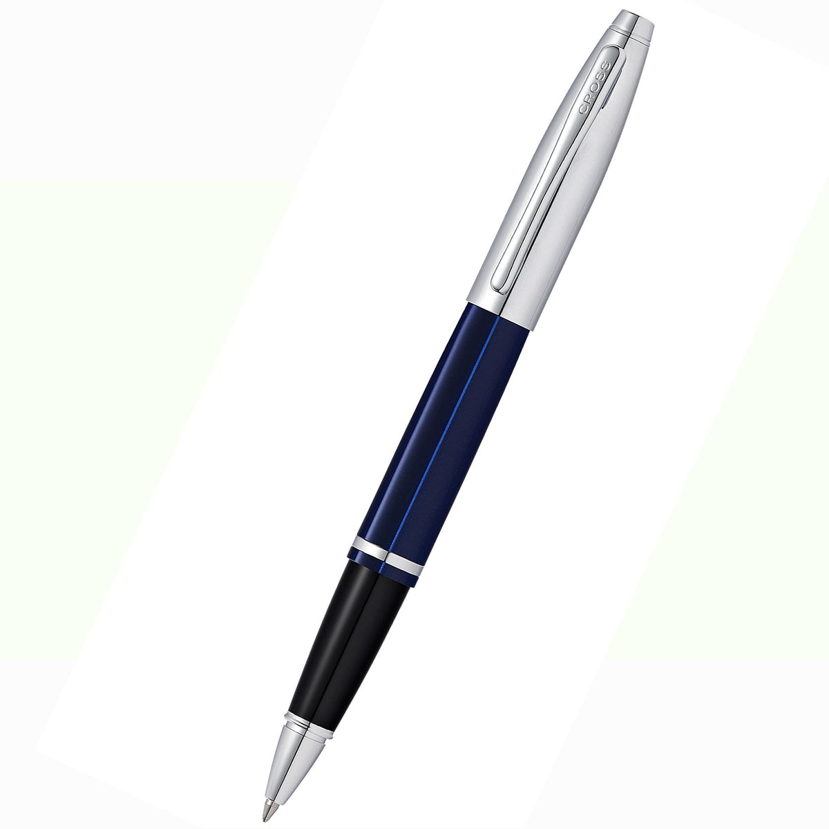 Cross Calais Rollerball Pen - Blue - Chrome Trim - Pen Boutique Ltd
