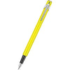 Caran D' Ache 849 Metal Fountain Pen - Yellow Fluorescent - Medium Nib - Pen Boutique Ltd