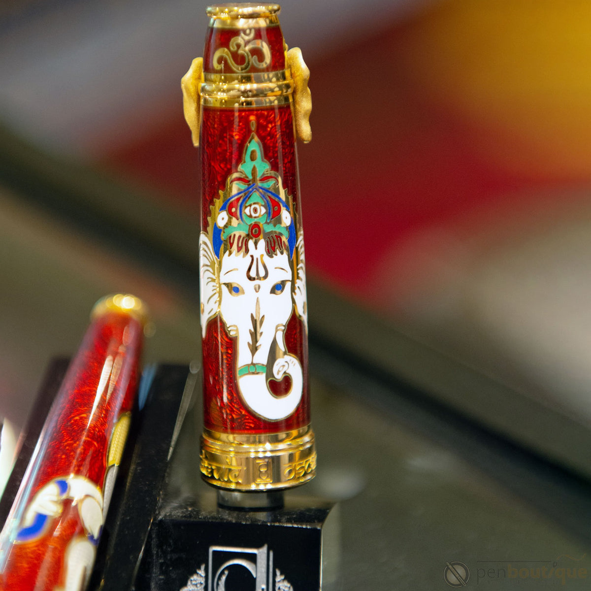 David Oscarson Lord Ganesha Fountain Pen - Ruby Red - Pen Boutique Ltd