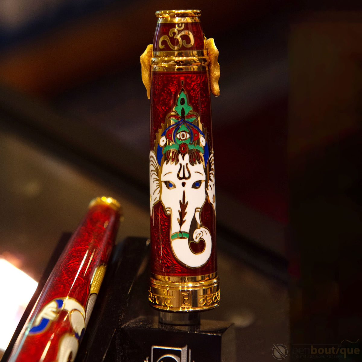 David Oscarson Lord Ganesha Fountain Pen - Ruby Red - Pen Boutique Ltd