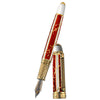 David Oscarson Trellis Fountain Pen - Limited Edition - Red & White/18k YG Vermeil - Pen Boutique Ltd