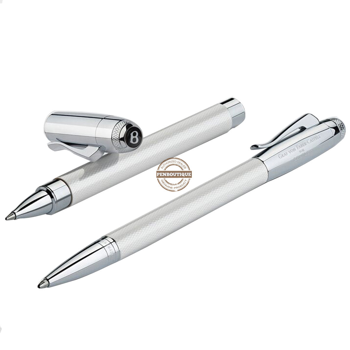 Graf von Faber-Castell Bentley Rollerball Pen - White Satin - Pen Boutique Ltd
