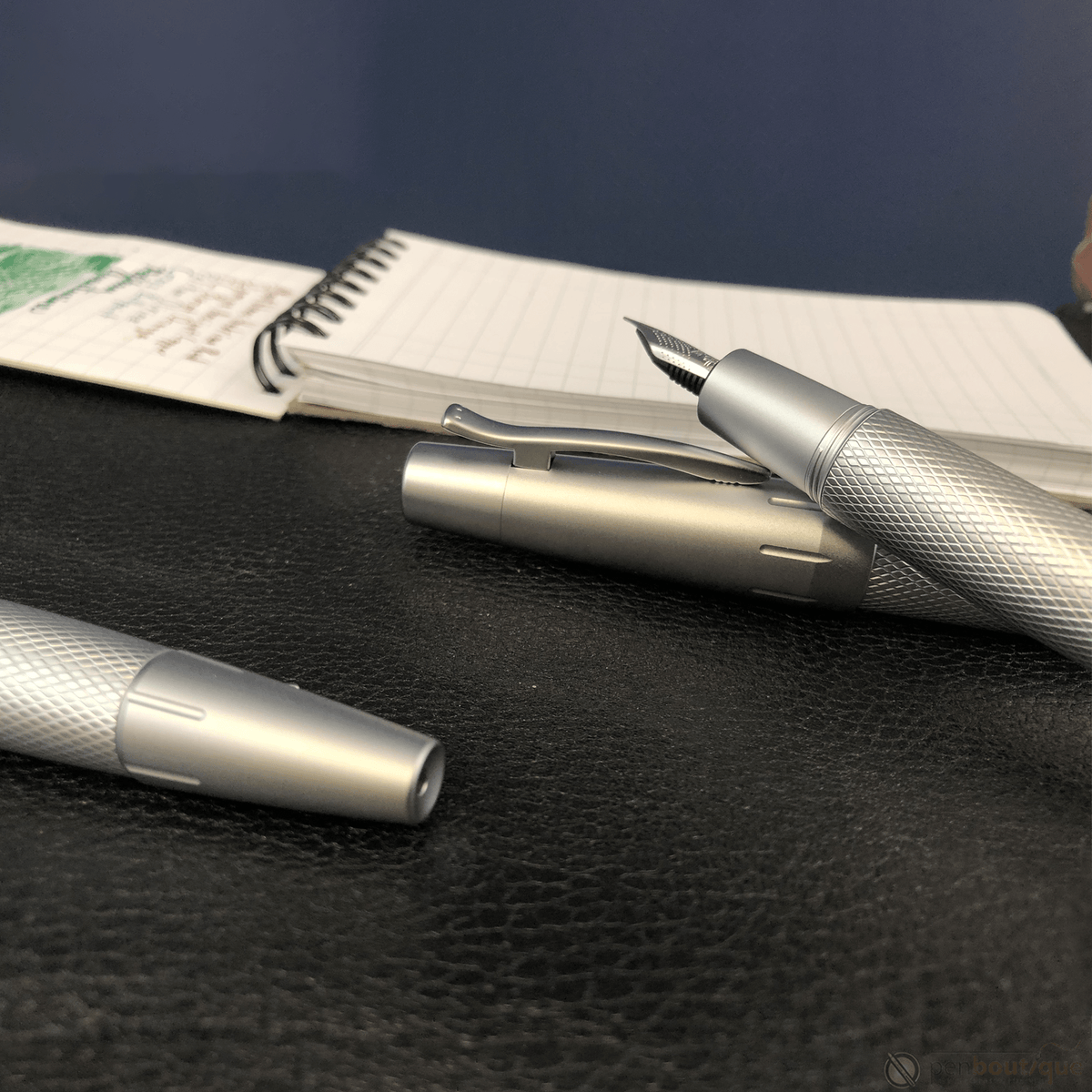 Faber-Castell Design E-Motion Fountain Pen - Pure Silver - Pen Boutique Ltd