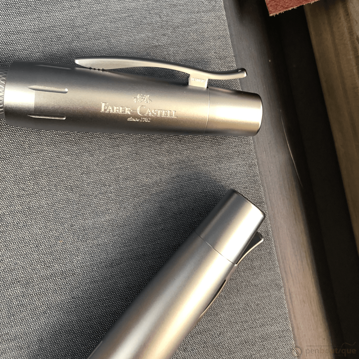 Faber-Castell Design E-Motion Fountain Pen - Pure Silver - Pen Boutique Ltd