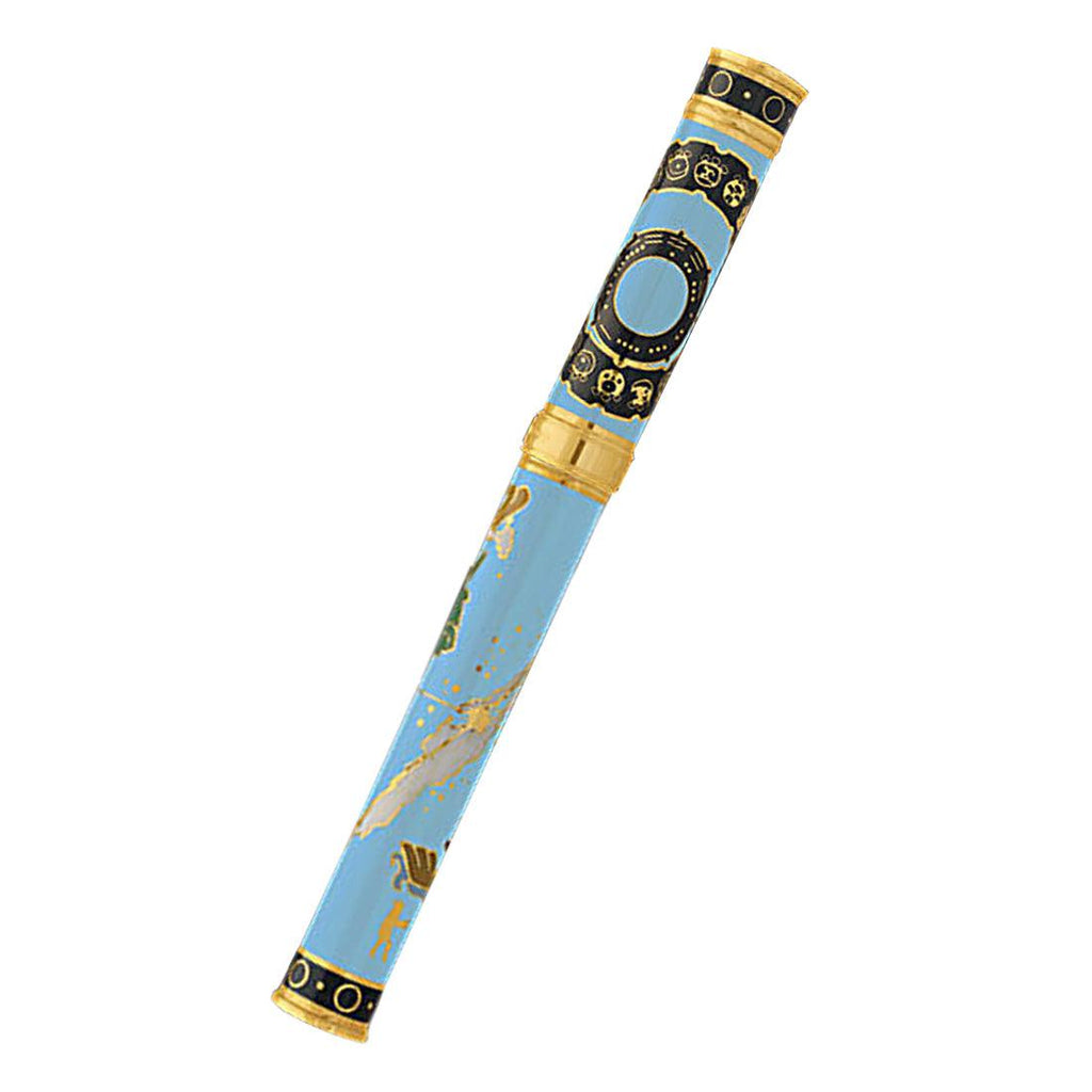 David Oscarson 2012 End of Days Rollerball Pen - Azure Blue - Pen Boutique Ltd
