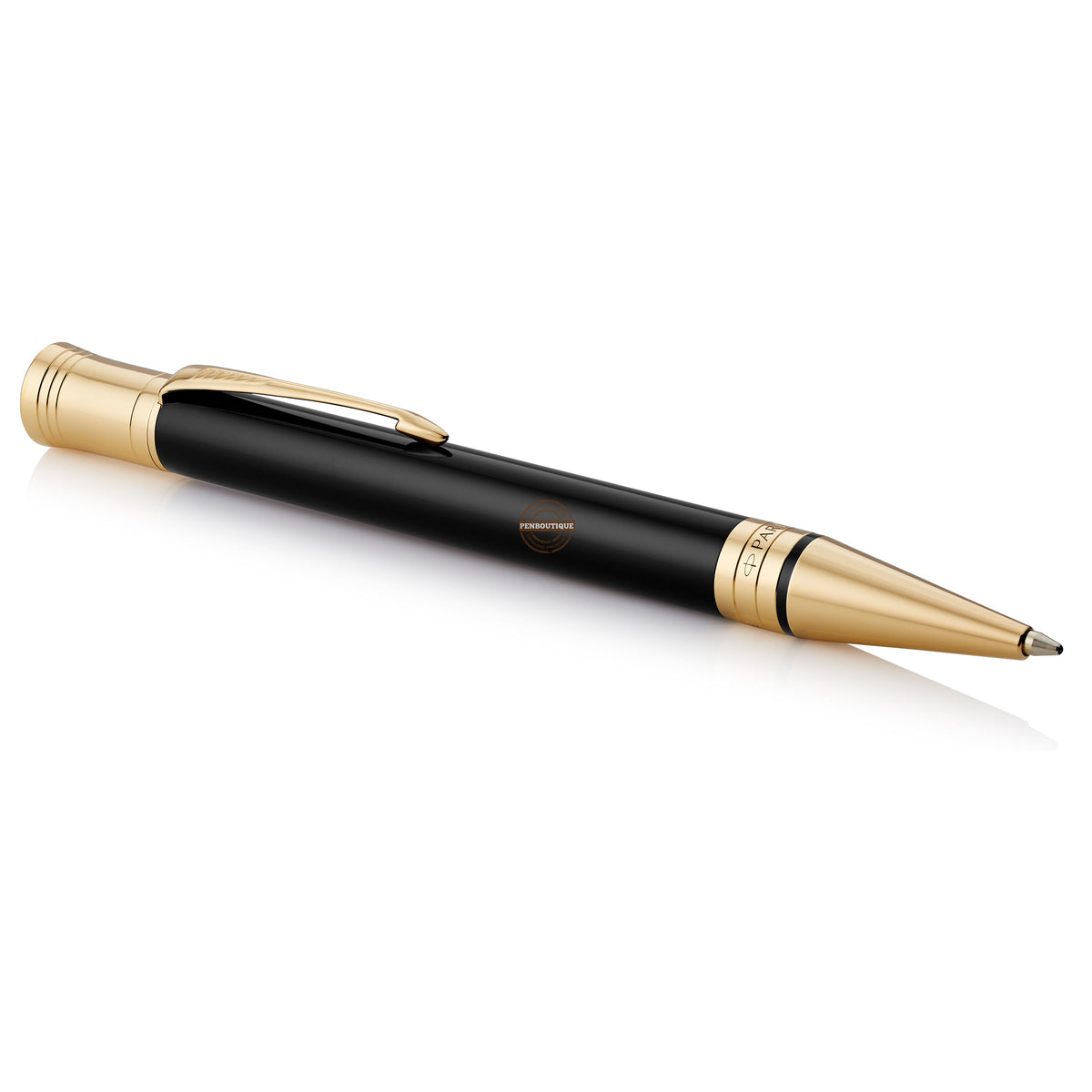 Parker Duofold Ballpoint Pen - Classic Black - Gold Trim - Pen Boutique Ltd