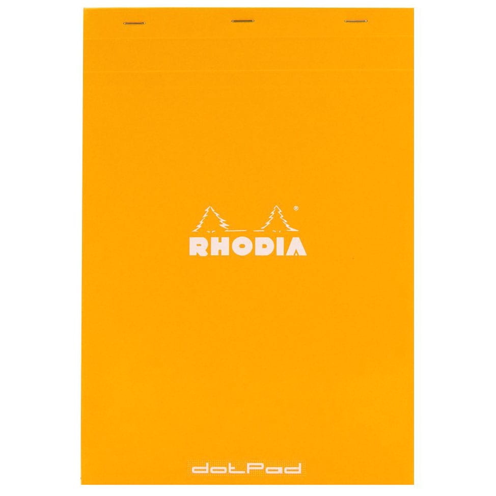 Rhodia N° 18 Dot Pad - Orange Cover - Stapled - 8 1/4" x 11 3/4" - Pen Boutique Ltd