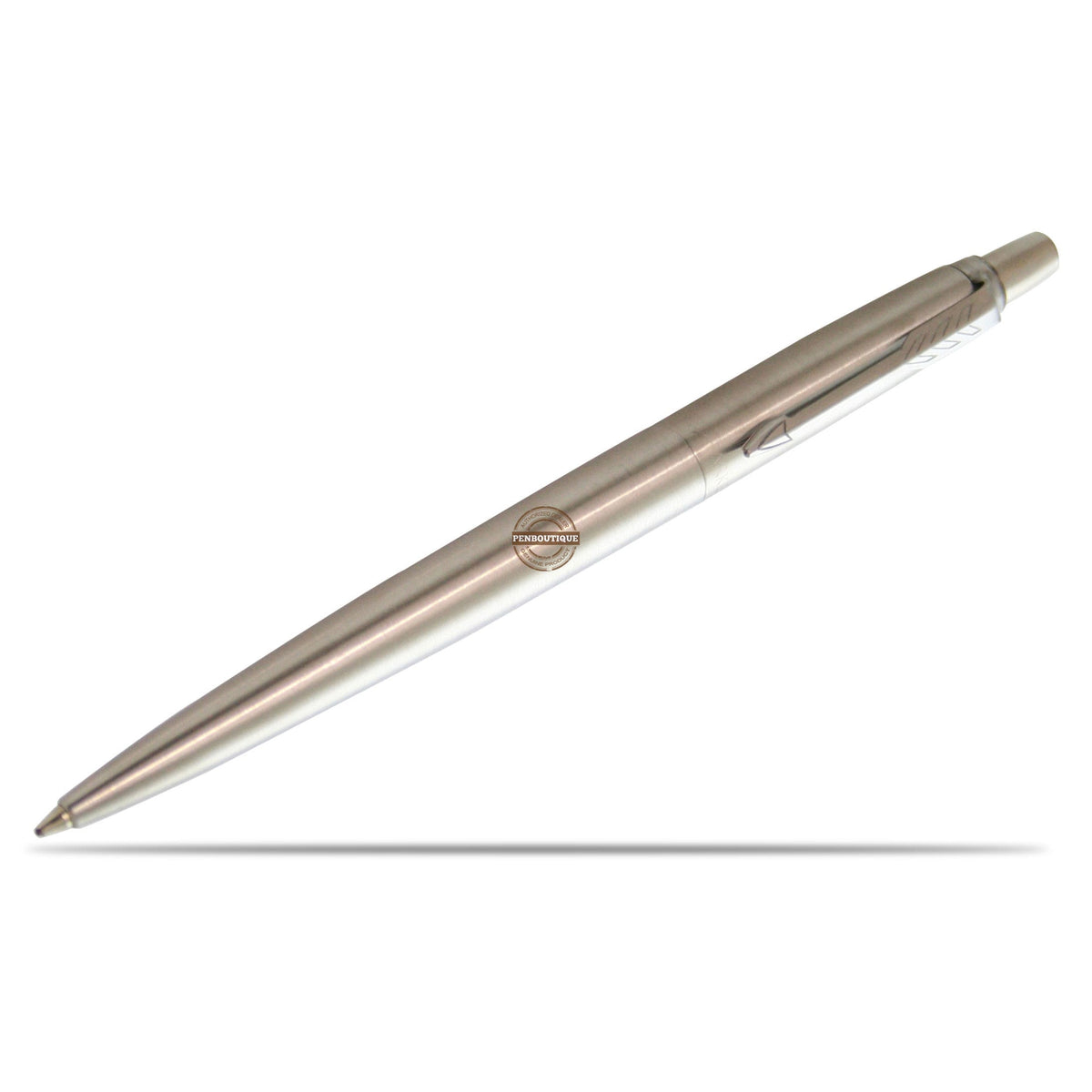 Parker Jotter Ballpoint Pen - Stainless Steel - Chrome Trim - Pen Boutique Ltd