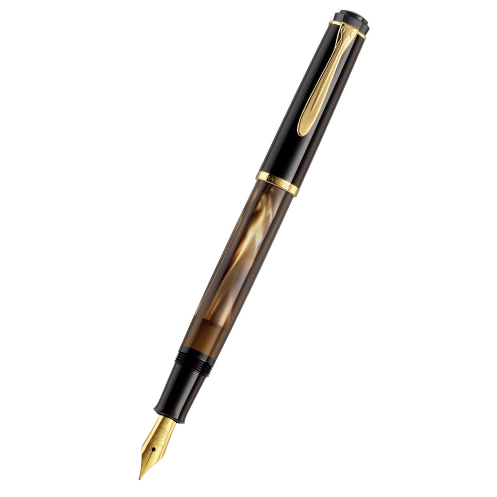 Pelikan Tradition Fountain Pen - M200 Brown Marbled - Pen Boutique Ltd