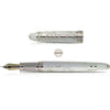 David Oscarson Winter Fountain Pen - Limited Edition - Rhodium Trim - White - Pen Boutique Ltd