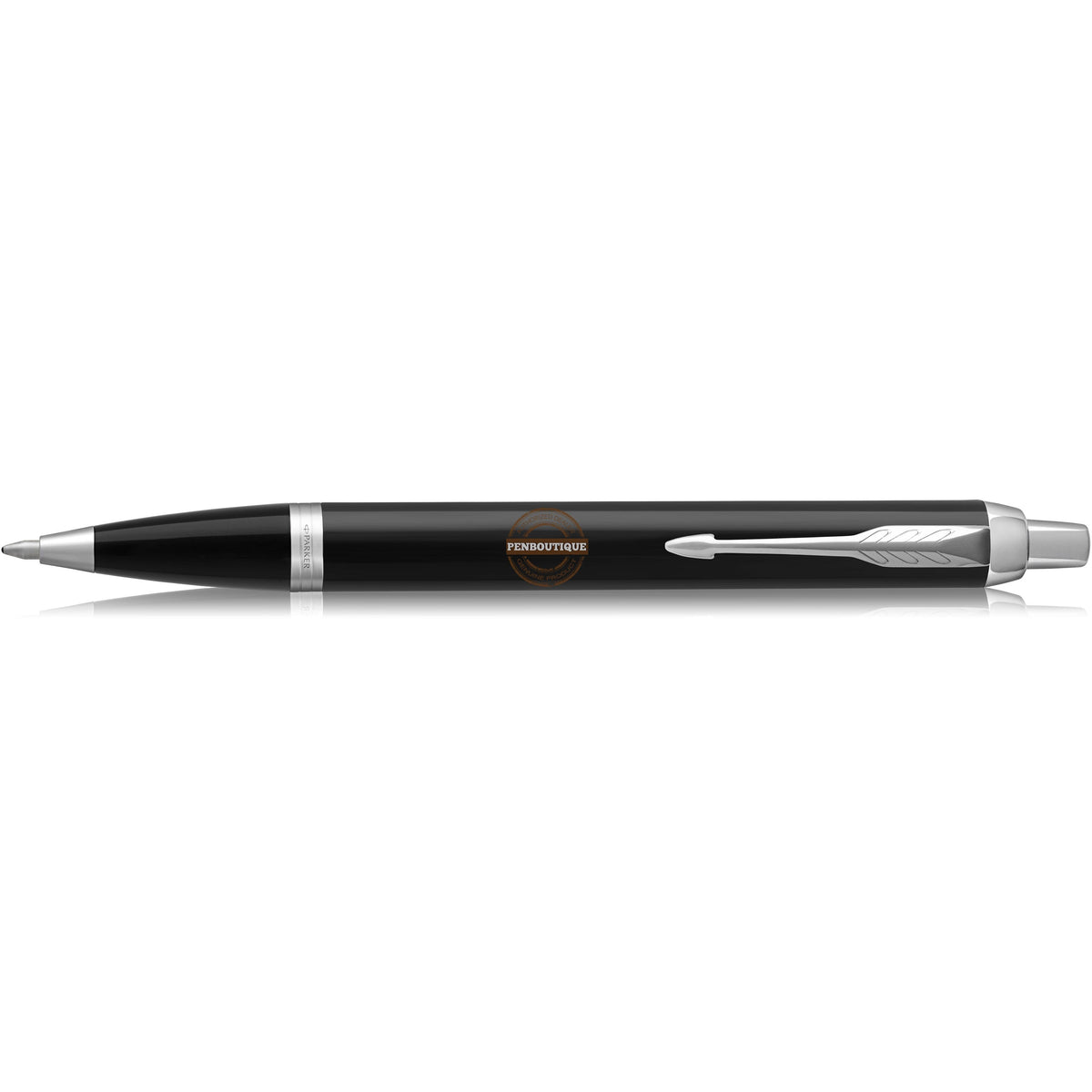 Parker IM Ballpoint Pen - Black - Chrome Trim - Pen Boutique Ltd