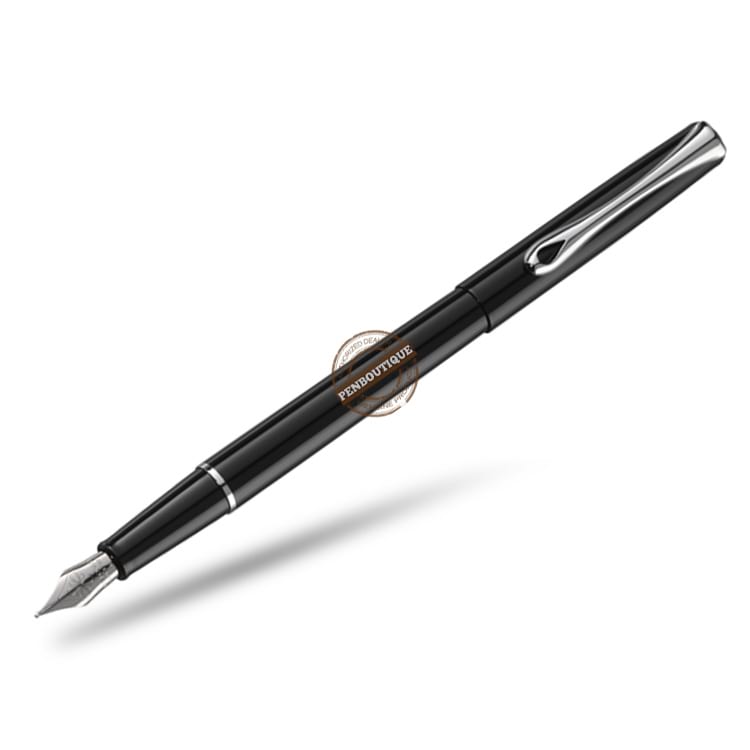 Diplomat Traveller Fountain Pen - Black Lacquer - Pen Boutique Ltd