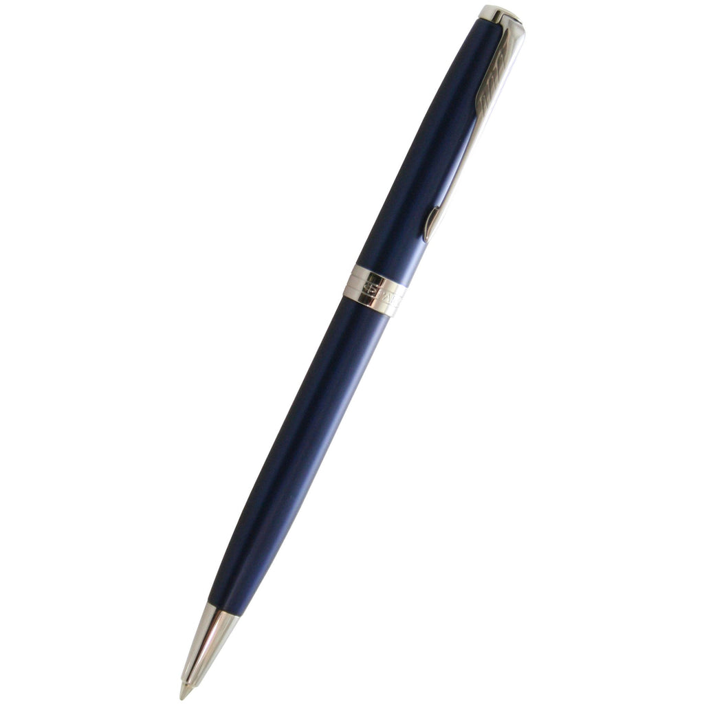 Parker Sonnet Ballpoint Pen - Blue - Chrome Trim - Pen Boutique Ltd