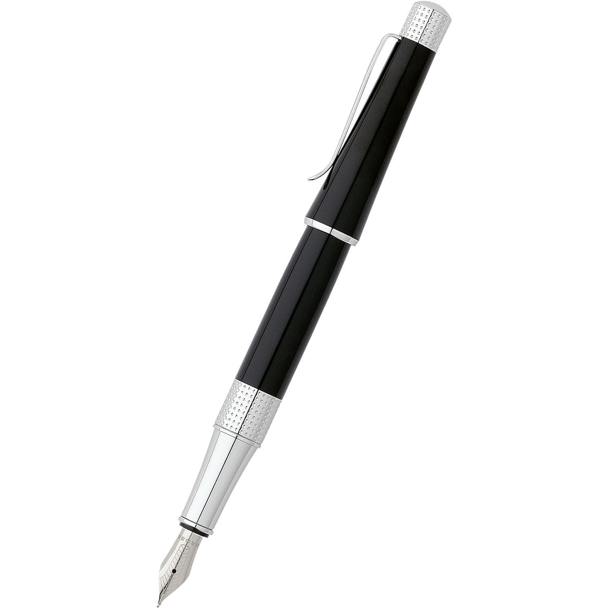 Cross Beverly Fountain Pen - Black Lacquer - Medium - Pen Boutique Ltd