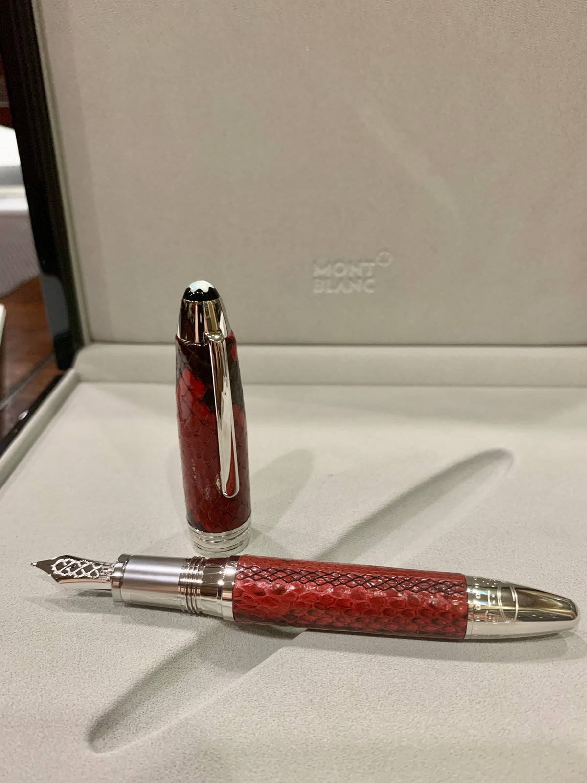 Montblanc Meisterstuck Fountain Pen - Great Masters - Python Leather - Pen Boutique Ltd