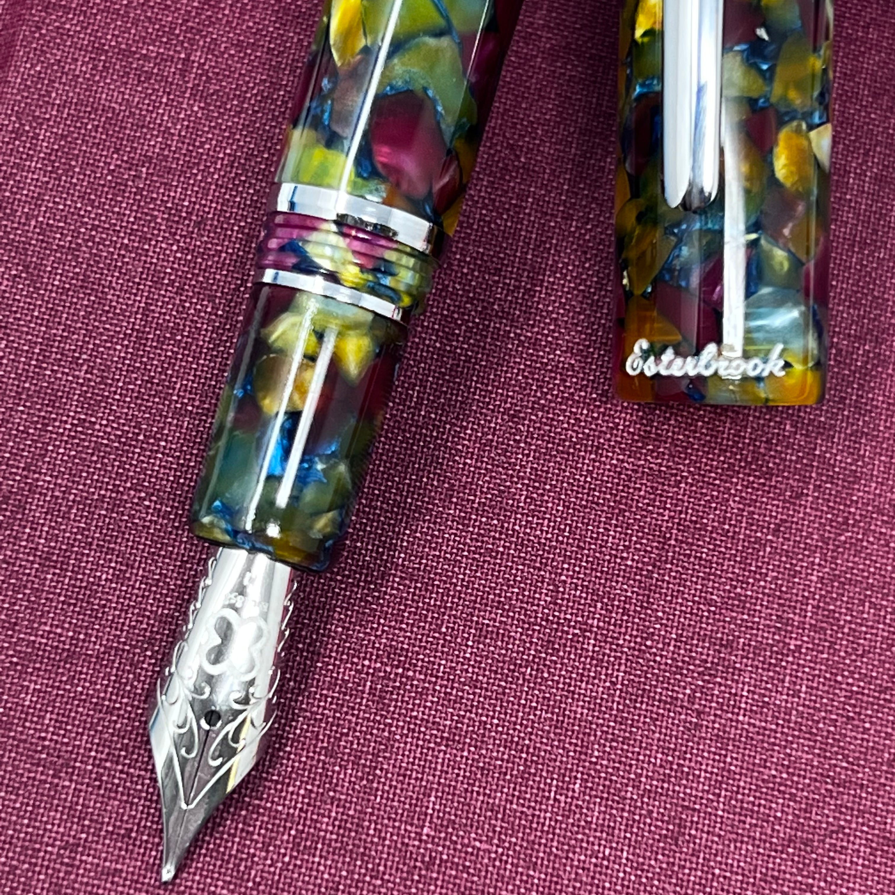 Esterbrook Estie Fountain Pen - Botanical Garden - Palladium (Oversized)-Pen Boutique Ltd