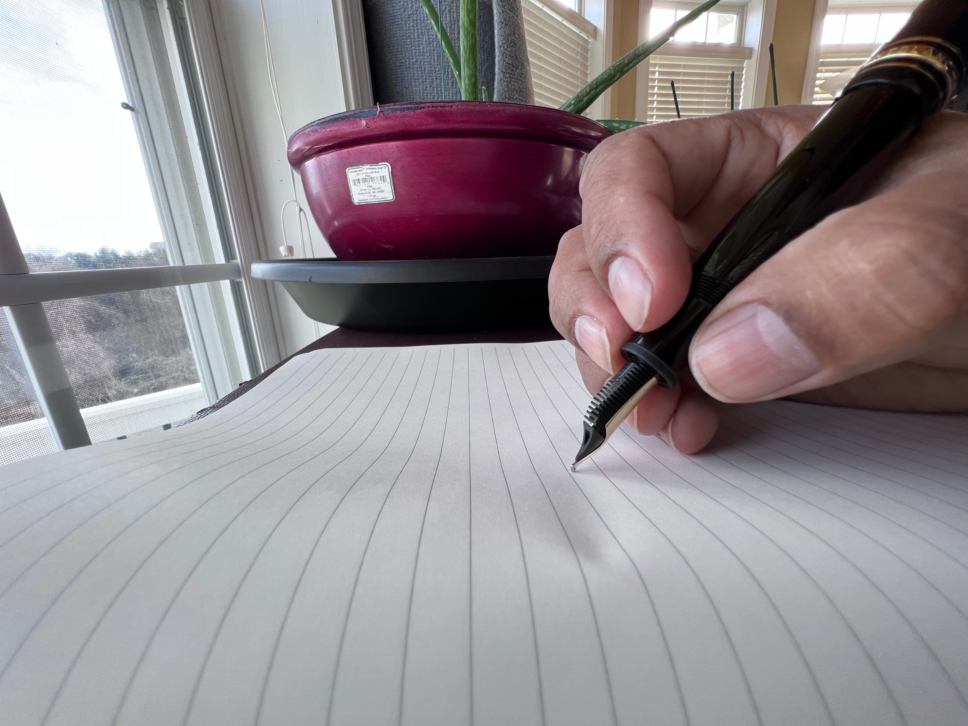 Montblanc Meisterstuck Calligraphy Fountain Pen - 149 Black - Curved Nib-Pen Boutique Ltd