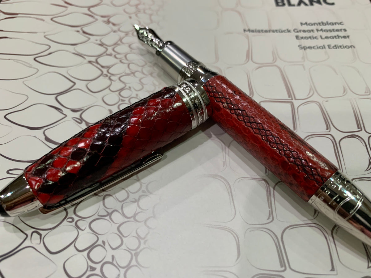Montblanc Meisterstuck Fountain Pen - Great Masters - Python Leather - Pen Boutique Ltd