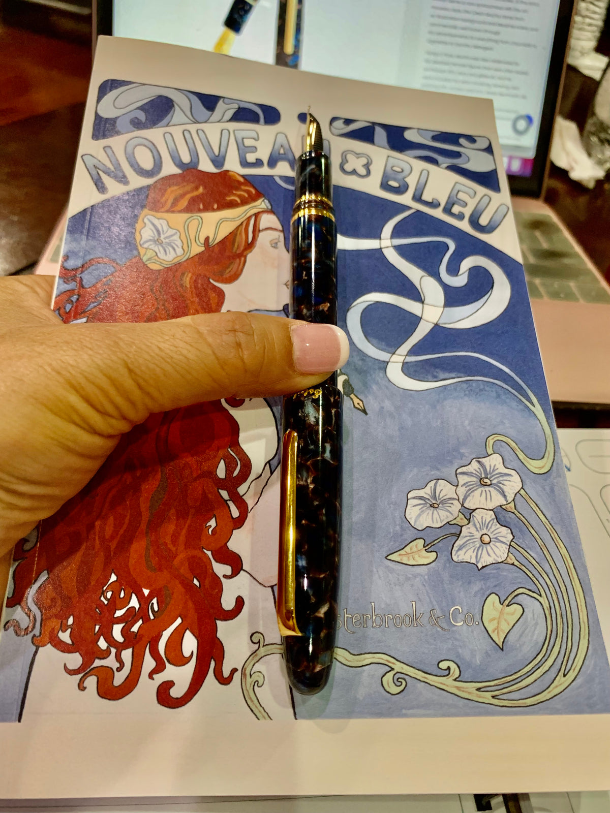 Esterbrook Estie OS Fountain Pen - Nouveau Bleu - Gold Trim - Pen Boutique Ltd