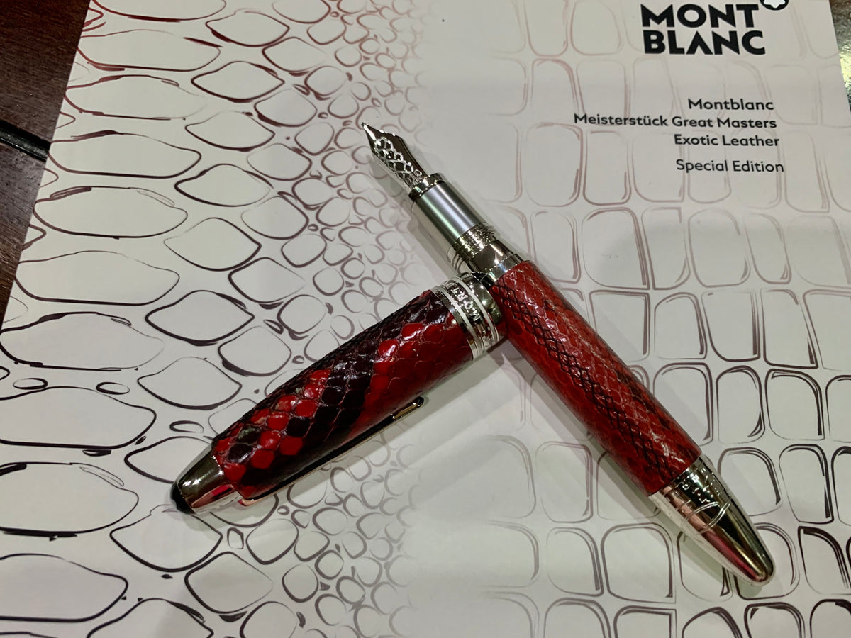 Montblanc Meisterstuck Fountain Pen - Great Masters - Python Leather - Pen Boutique Ltd