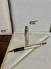 Montblanc 163 Solitaire Rollerball Pen - Platinum plated Facet - Pen Boutique Ltd