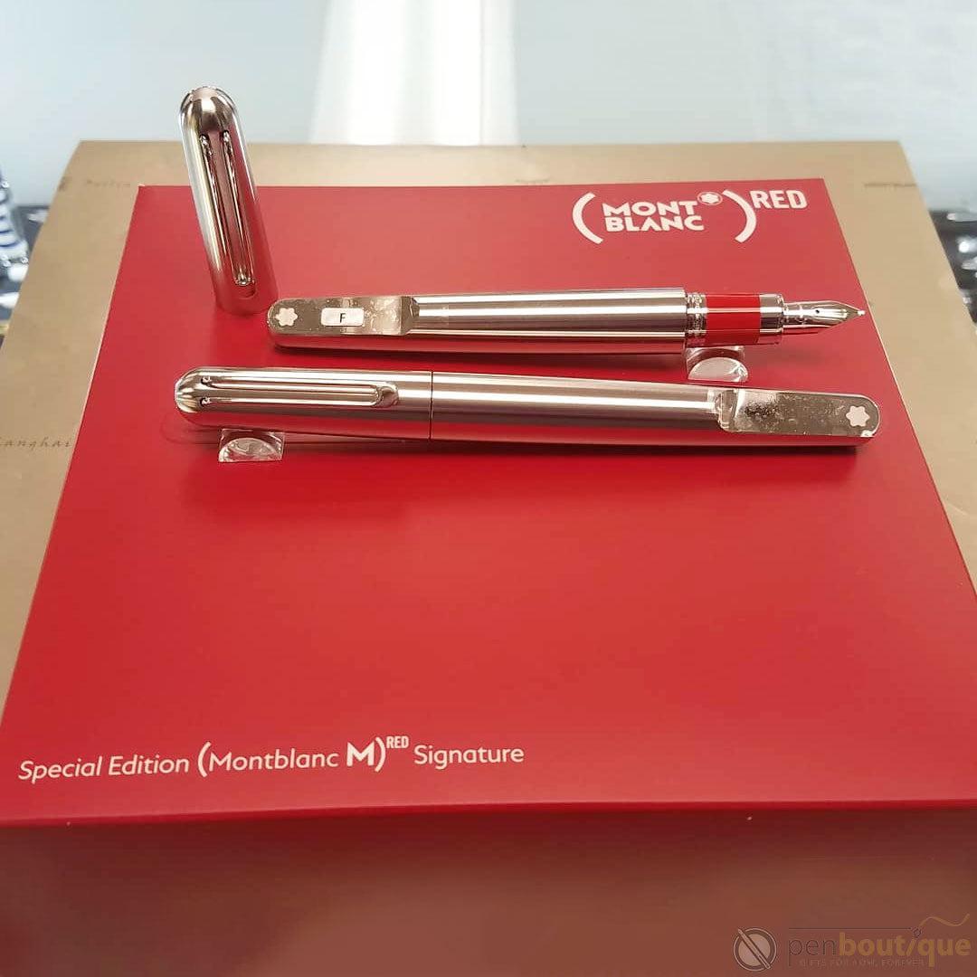 Montblanc M Fountain Pen - Red Signature - Special Edition - Pen Boutique Ltd