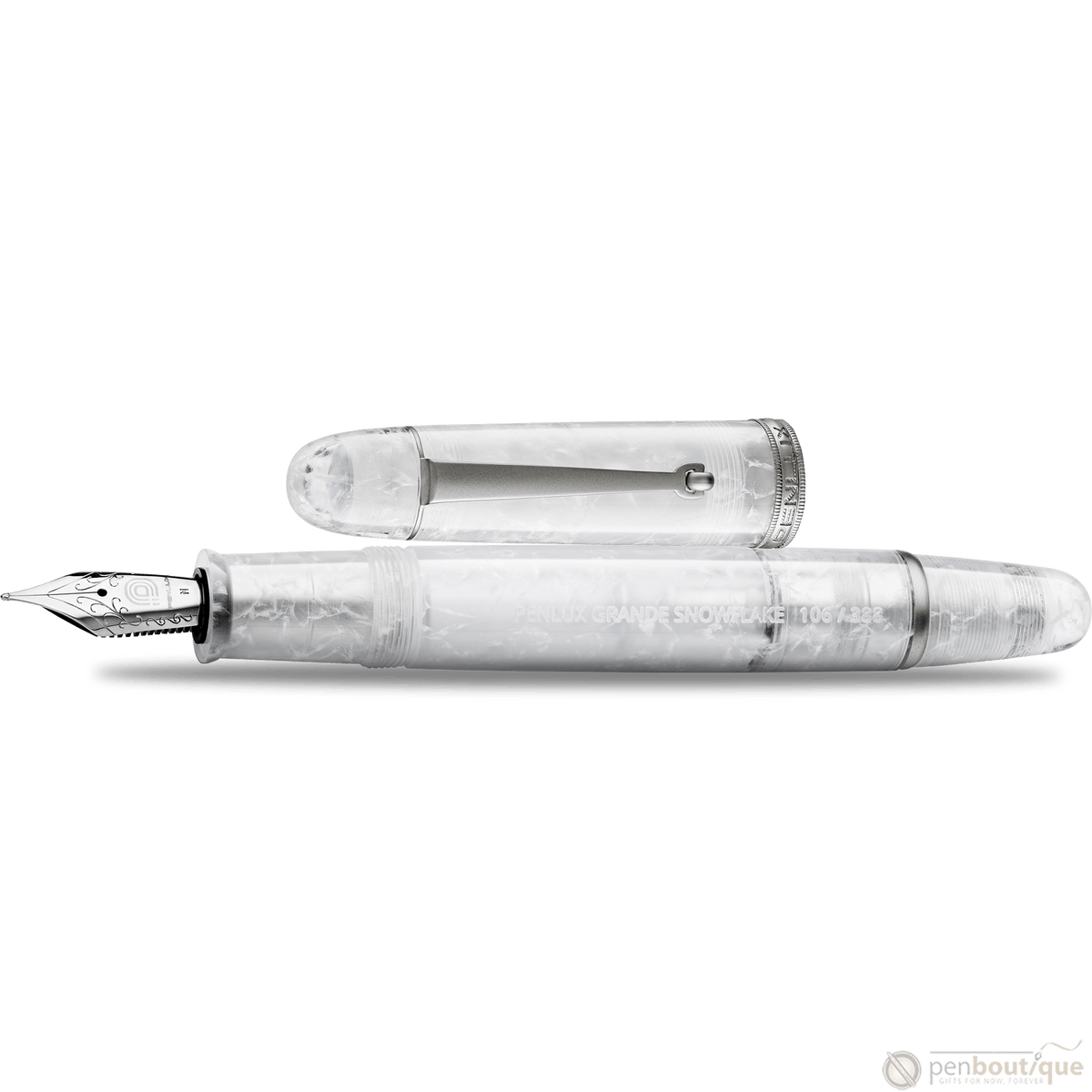Penlux Masterpiece Grande Fountain Pen - Snowflake - Pen Boutique Ltd