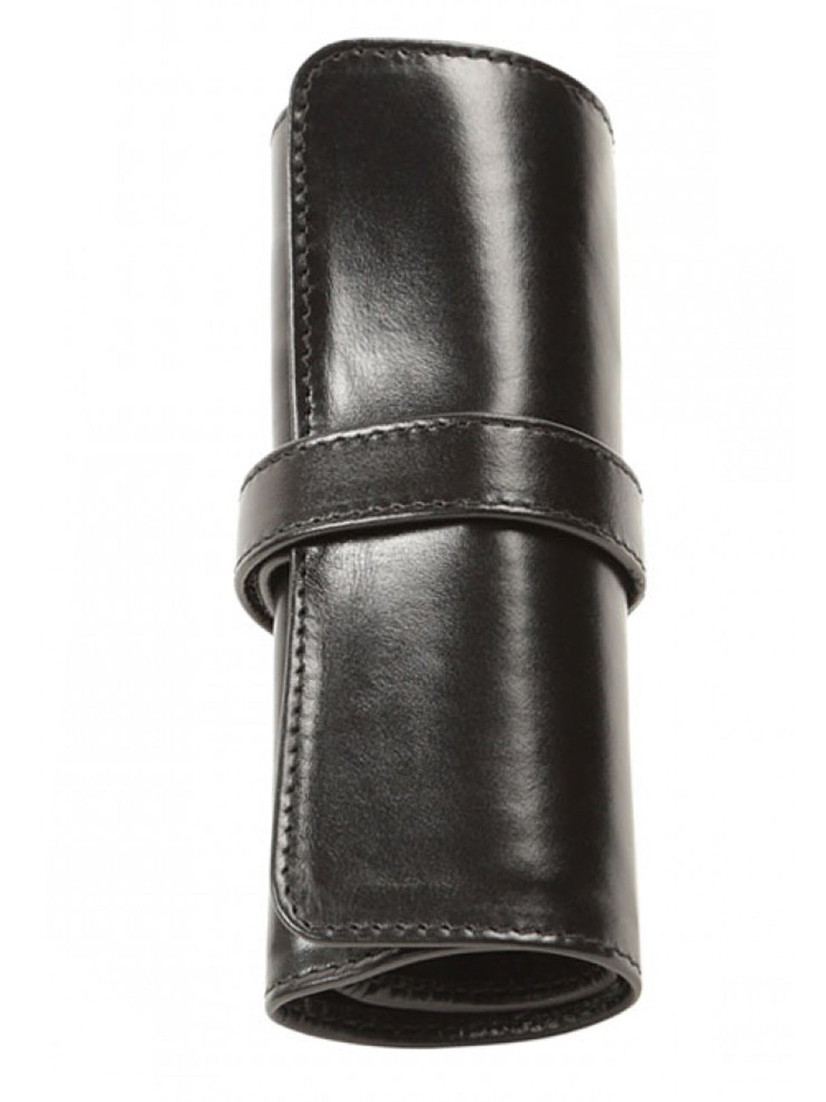 Aston Leather 5 Pen Roll Up Case - Black - Pen Boutique Ltd