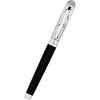 S T Dupont Fire Lines Fountain Pen - Palladium - Black - Pen Boutique Ltd